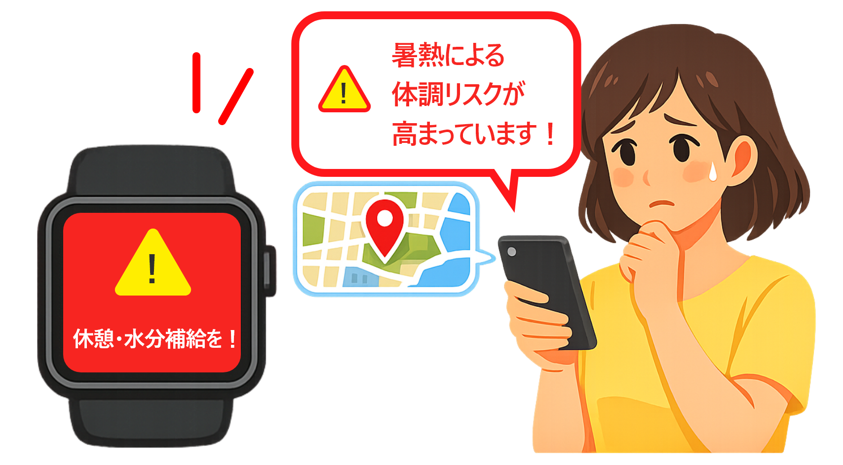 暑熱による体調リスクを可視化